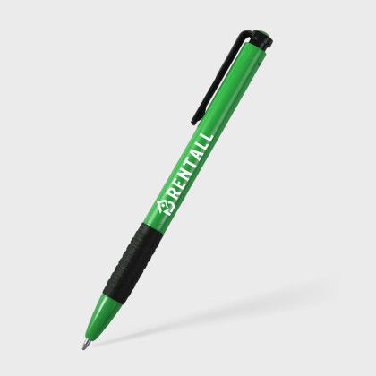 Custom Clip Grip Ergonomic Pen - Lime Green