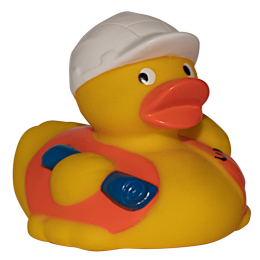 Custom Construction Theme Rubber Duck