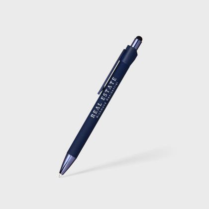 Custom Cache Touch Retractable Pen - Blue