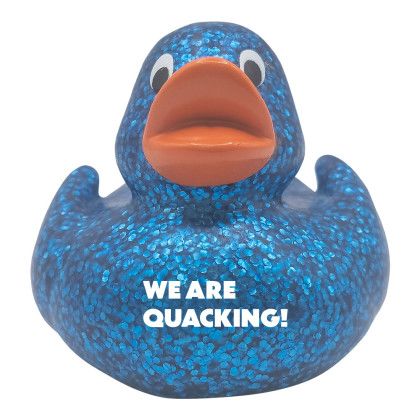 Custom Lil' Glitter Rubber Ducks Set - Blue