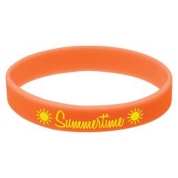 Custom Quick Turn Pad Printed Wristband - Orange