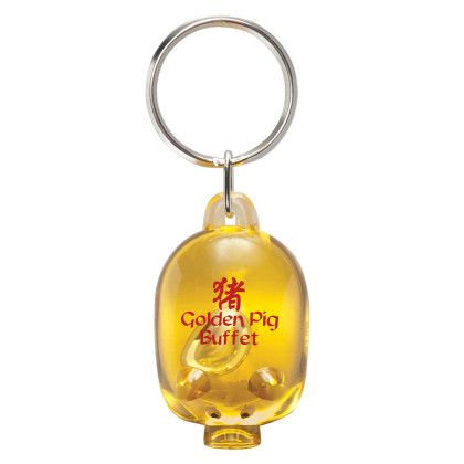 Custom Mr. Piggy Key Tag - Translucent Golden Yellow Custom Mr. Piggy Key Tag - Translucent Golden Yellow