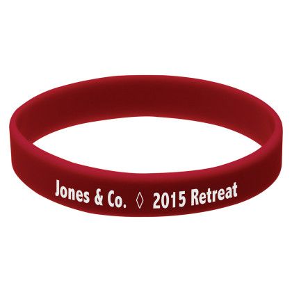 Custom Quick Turn Pad Printed Wristband - Maroon