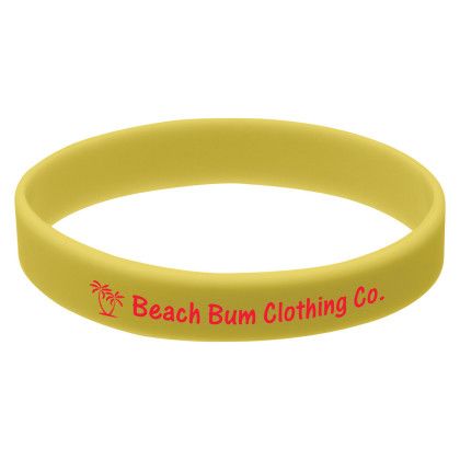 Custom Quick Turn Pad Printed Wristband - Yellow