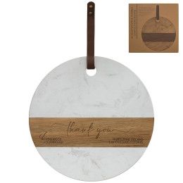 Custom Acacia Wood & Marble Charcuterie Board
