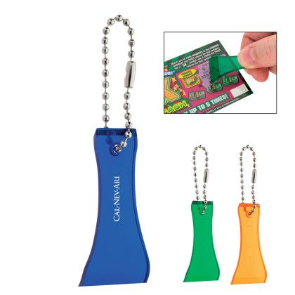 Promotional Logo Lottery Scratcher with Bead Chain