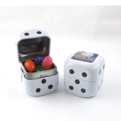 Custom Roll the Dice Tin-Jelly Beans Custom Roll the Dice Tin-Jelly Beans