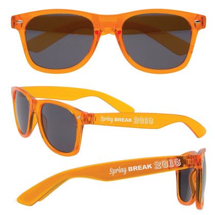 Custom Translucent Sunglasses - Translucent Orange Custom Translucent Sunglasses - Translucent Orange