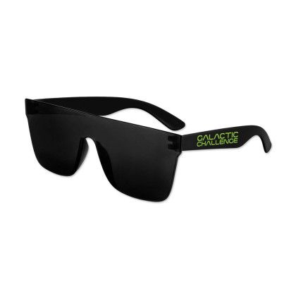 Custom Smoke Mirror Lens No Frame Sunglasses - Black