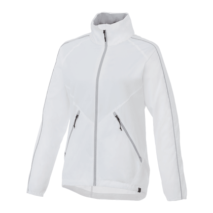 Custom Women's Rincon Eco Packable Jacket - White/Silver