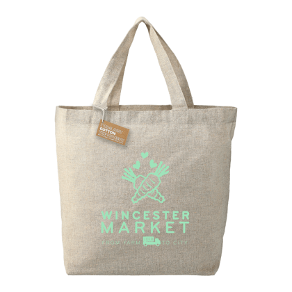 Custom Recycled 5oz Cotton Twill Grocery Tote - Natural
