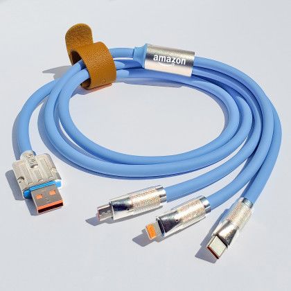 Custom 3-in-1 Heavy Duty Cable - Blue