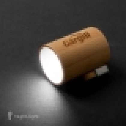 Custom Eco-Friendly Premier Natural Wood-Crafted Bluetooth Speaker - Night Light