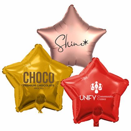 CuCustom 17" Star Helium Saver XtraLife Foil Balloons with Imprints