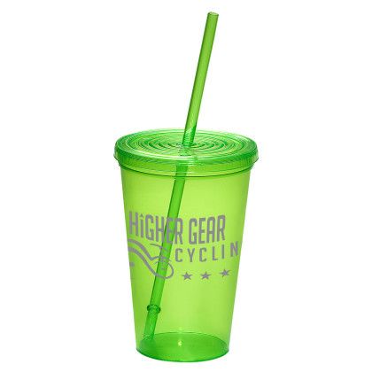 Custom 20oz Econo Sturdy Sipper - Translucent Green