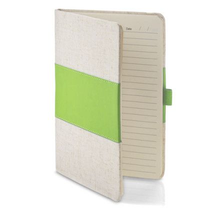Custom Soft Cover Pu And Heathered Fabric Journal - Interior