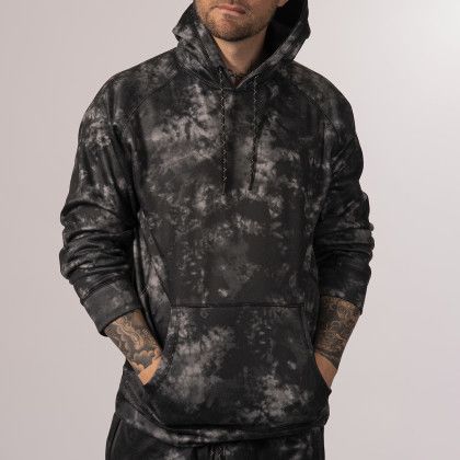 Custom Burnside Performance Tech Fleece Hoodie - Black Tie-Dye Custom Burnside Performance Tech Fleece Hoodie - Black Tie-Dye