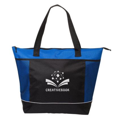 Custom Porter Shopping Cooler Tote Bag - Blue
