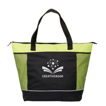Custom Porter Shopping Cooler Tote Bag - Lime Green