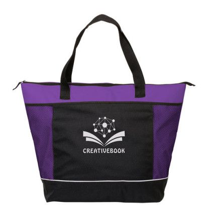 Custom Porter Shopping Cooler Tote Bag - Purple