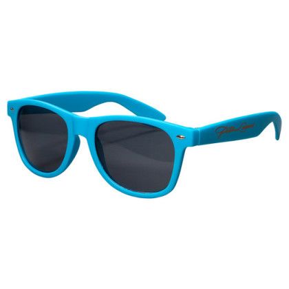 Custom Rubberized Finish Fashion Sunglasses - Light Blue