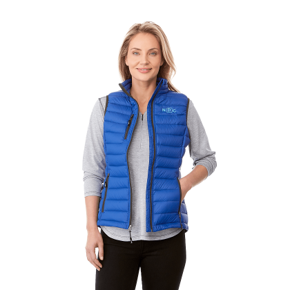 Custom Women's Whistler Lightweight Down Puffer Vest - New Royal - Front