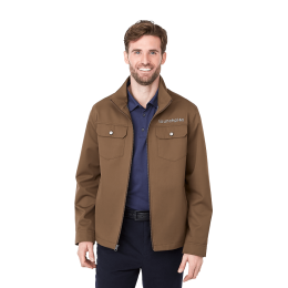 Custom Men's Hardy Eco Work Jacket - Bark - Front