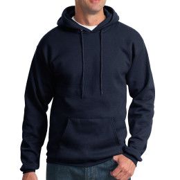 Custom Port & Company Essential Fleece Pullover Hooded Sweatshirt - Navy