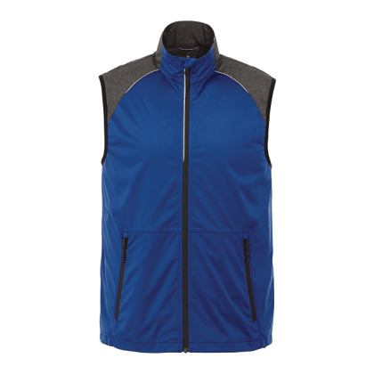 Custom Men's NASAK Hybrid Softshell Vest - Metro Blue/Black Smoke Heather