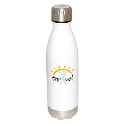 Custom 17oz Vacuum Insulated Bottle - White