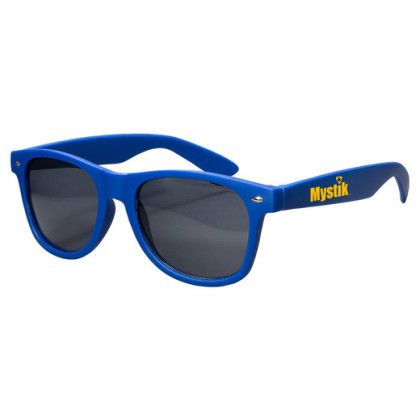 Custom Rubberized Finish Fashion Sunglasses - Reflex Blue