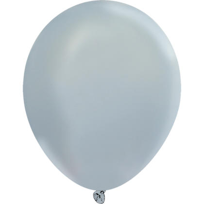 Custom 9" USA Metallic Latex Balloons - Silver