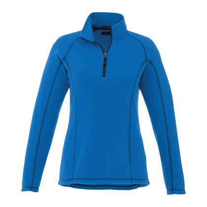 Custom Women's BOWLEN Poly Microfleece Half Zip - Olympic Blue