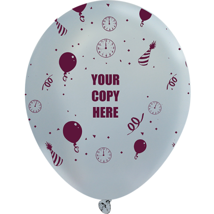 Custom 11" Crystal Latex Wrap Balloons with Logo - All-Around