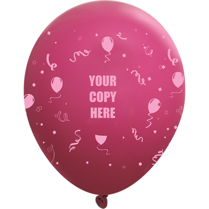Custom 11" Crystal Latex Wrap Balloons with Logo - Confetti