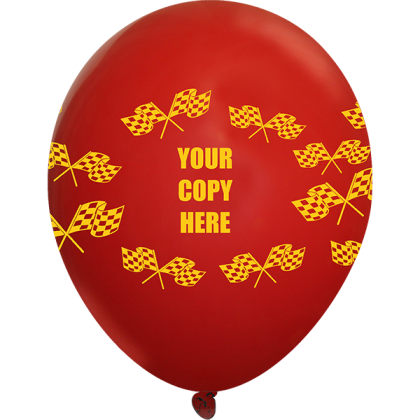 Custom 11" Crystal Latex Wrap Balloons with Logo - Racing