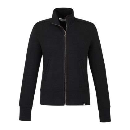 Custom Women's American Giant Moto Full Zip - Black Custom Women's American Giant Moto Full Zip - Black