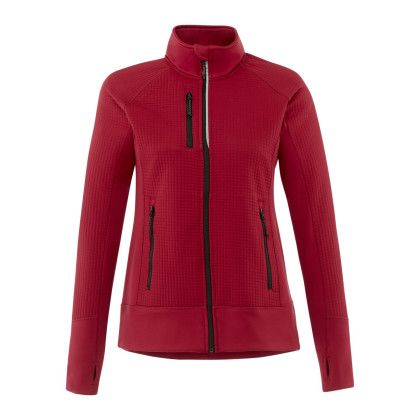 Custom Women's PANORAMA Hybrid Knit Jacket - Vintage Red