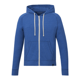 Custom Men's American Giant Lightweight Full Zip Hoodie - Essential Blue Heather