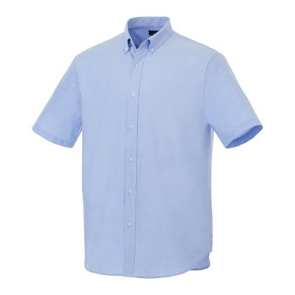 Custom Men's SAMSON Oxford Short Sleeve Button Up Shirt - Sky