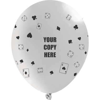 Custom 11" Fashion Latex Wrap Balloons - Casino