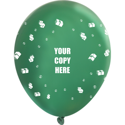 Custom 11" Fashion Latex Wrap Balloons - Money