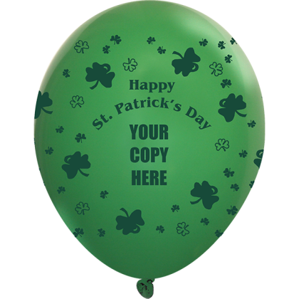 Custom 11" Fashion Latex Wrap Balloons - St. Patrick's Day