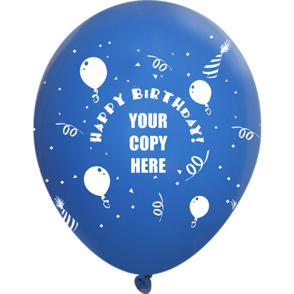 Custom 11" Standard Latex Wrap Balloons - Happy Birthday