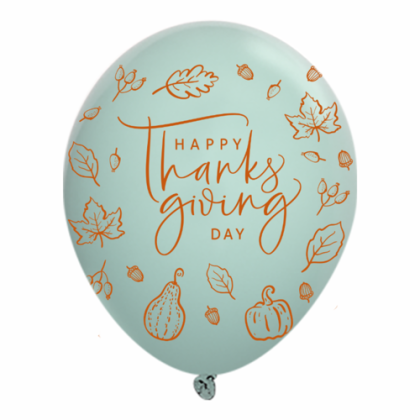 Custom 11" Standard Latex Wrap Balloons - Thanksgiving