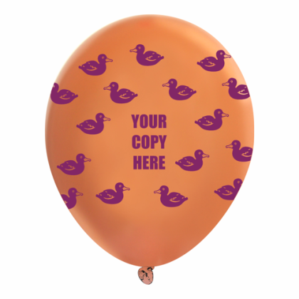 11" Metallic Latex Wrap Balloons with Logo Imprint - Custom