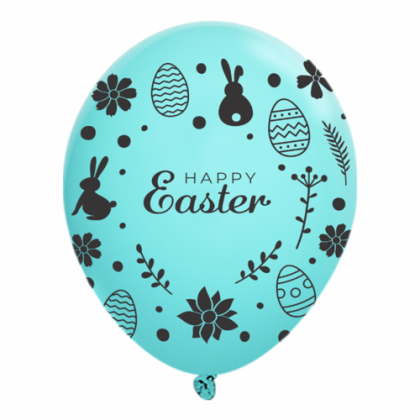 11" Metallic Latex Wrap Balloons with Logo Imprint - Easter