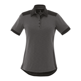 Women's LARAMIE Short Sleeve Polo - Charcoal with Black Smoke