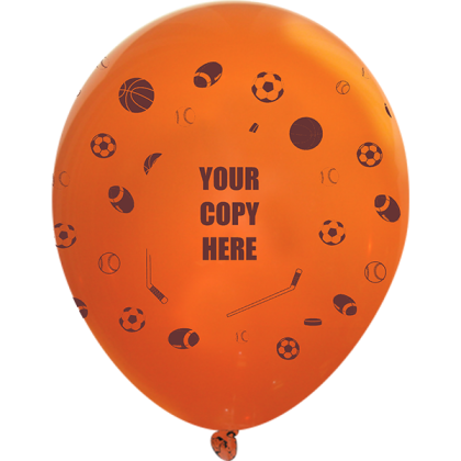 Custom 11" Metallic Latex Wrap Balloons - Sports