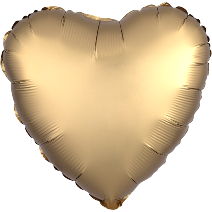 Custom 17" Heart Helium Saver XtraLife Foil Balloons - Gold